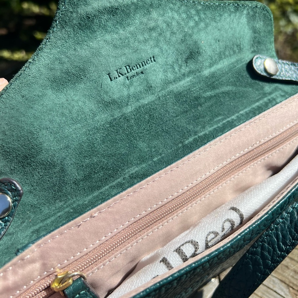 LK Bennett Clutch Purse in Emerald Green - Picture 2 of 4